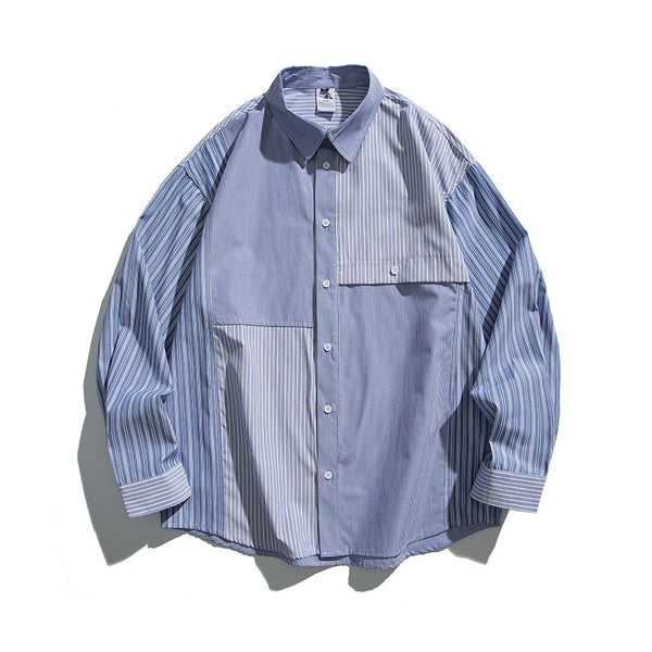 Camisa Suelta Japonesa a Cuadros - Estilo Casual Moderno