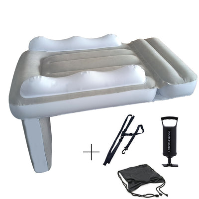 Colchón Inflable para Auto con Respaldo Plegable - Almohada de Aire Acolchada para Viajes - Image 14