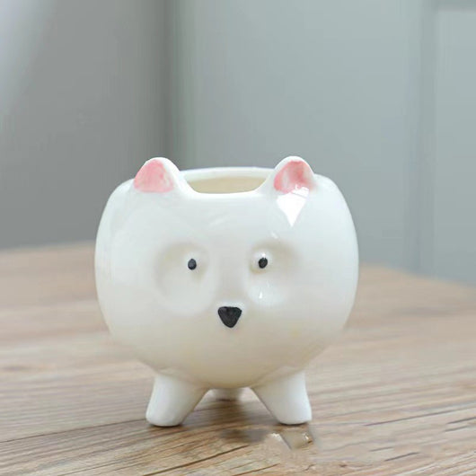 Maceta Decorativa Pintada a Mano con Diseños de Animales para Plantas - Image 12