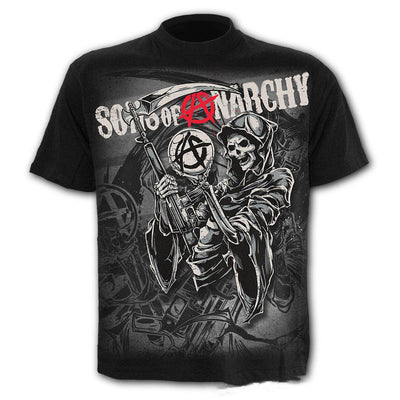 Camiseta Hombre Estampado Calavera Digital Cuello Redondo Manga Corta - Image 5
