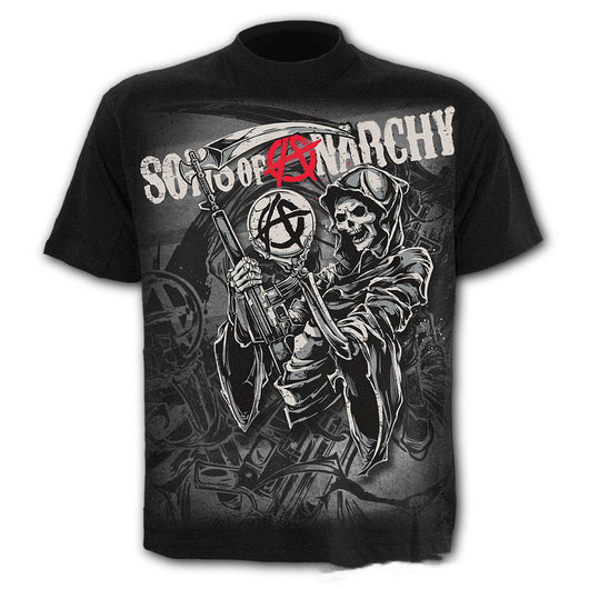 Camiseta Hombre Estampado Calavera Digital Cuello Redondo Manga Corta - Image 5