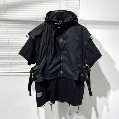 Chaqueta de Trabajo Holgada con Capucha para Hombre - Image 8
