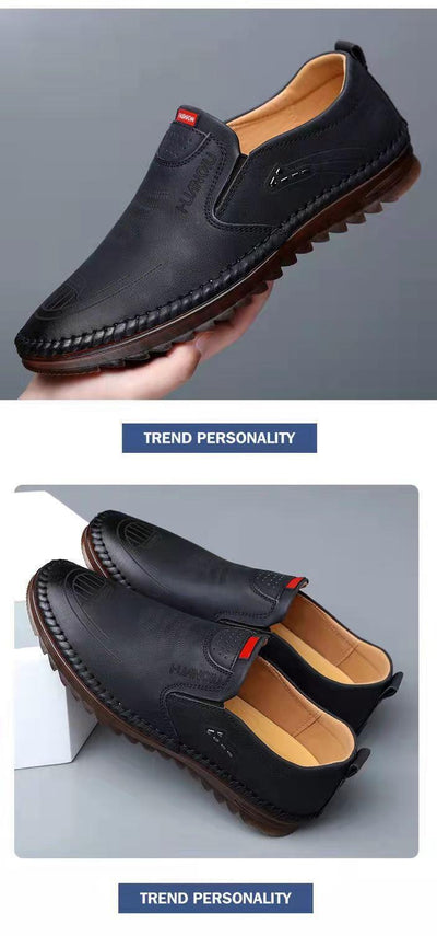 Zapatos Casuales de Cuero Suave para Hombre - Versátiles y Cómodos - Image 9