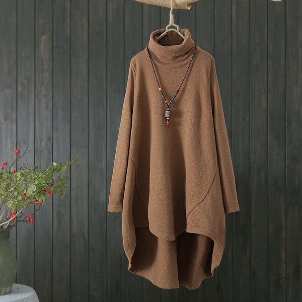 Suéter Cuello Alto Mujer Invierno - Corte Suelto Moderno