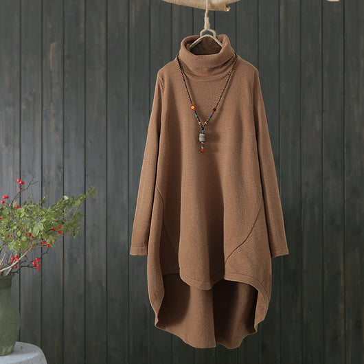 Suéter Cuello Alto Mujer Invierno - Corte Suelto Moderno