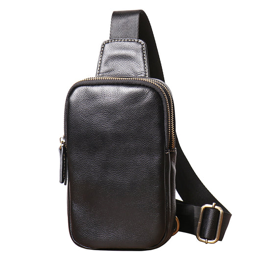 Bolsa de Pecho de Cuero para Hombre - Bandolera Casual - Image 9