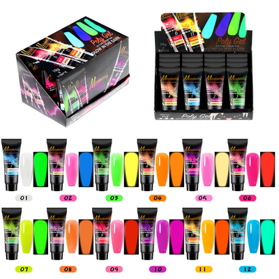 Set de 12 Colores Extensores de Uñas con Lentejuelas - Image 28
