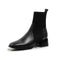 Botas Martin de Caña Media con Punta Cuadrada y Tejido Elástico