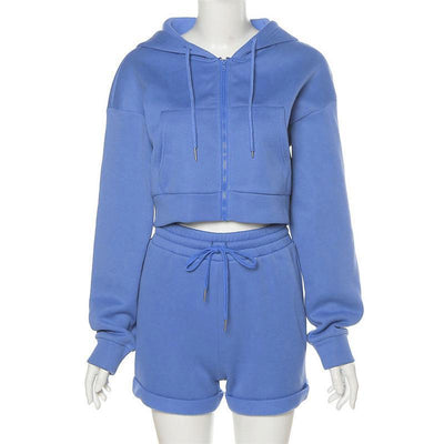Conjunto Casual Sudadera con Capucha y Shorts Rectos - Image 3