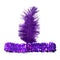 Tocado De Plumas Indias Morado