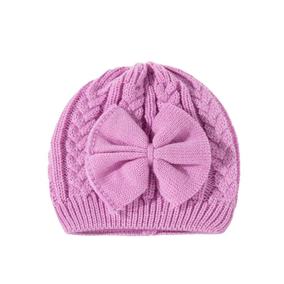 Gorro Tejido Jacquard de Lana Pura Color Liso Estilo Europeo - Image 3