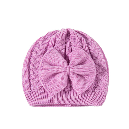 Gorro Tejido Jacquard de Lana Pura Color Liso Estilo Europeo - Image 3