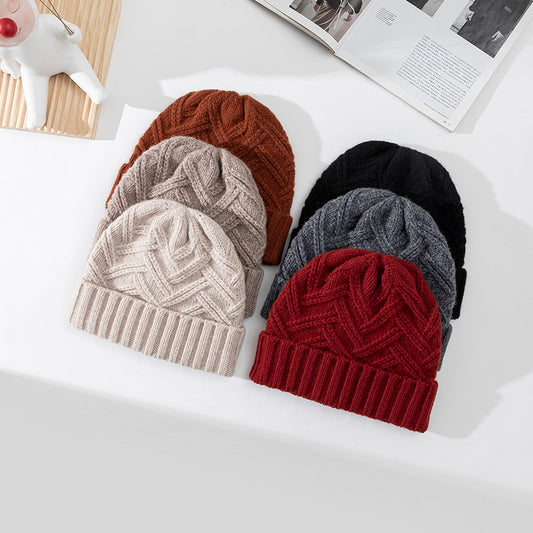 Gorro de Lana Gruesa Tejido para Otoño e Invierno