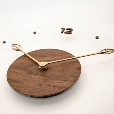 Reloj de Pared Moderno Madera Maciza y Acrílico para Sala de Estar - Image 4