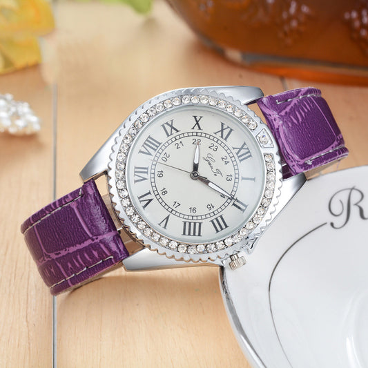 Reloj de Moda para Mujer con Escala Romana y Diseño de Engranajes