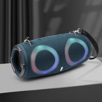Parlante Portátil War Drum Bluetooth con Luces RGB - Resistente al Agua