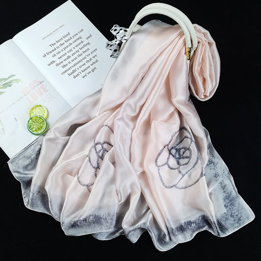 Pañuelo de Seda Estampado Ultraligero para Mujer - Protección Solar y Transpirable - Image 42