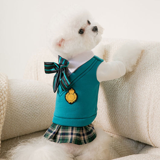 Uniforme Estilo Universitario con Pajarita para Mascotas - Image 10