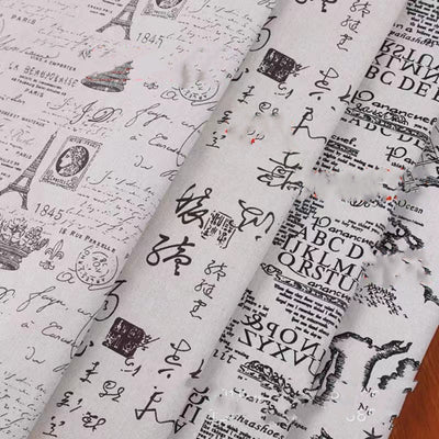 Tela de Equipaje Impresa en Chino e Inglés - Algodón Cáñamo Monocromático - Image 13