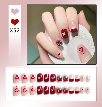 Uñas Postizas Francesas Removibles con Diamantes - Image 19