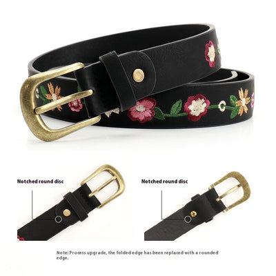 Cinturón Vintage para Mujer con Bordado Floral - Image 7