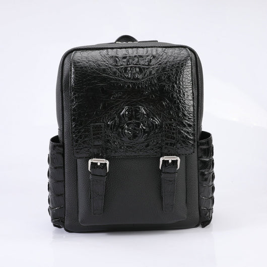 Bolsa de Cuero Genuino con Textura de Cocodrilo para Hombre - Image 12