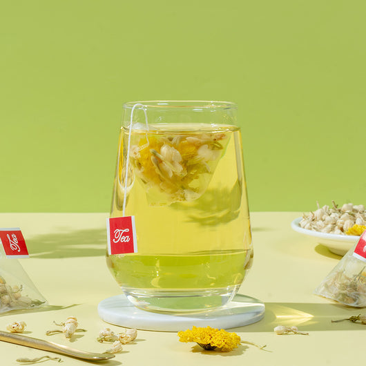 Set de Té de Jazmín, Crisantemo y Flores de Oro Plata en Bolsitas Individuales - Image 5