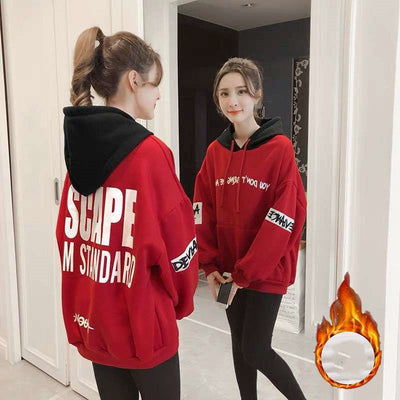 Chaqueta Hoodie Gruesa de Terciopelo para Mujer - Corte Holgado y Cómodo - Image 5