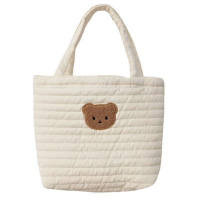Bolsa Acolchada con Osito Bordado para Pañales y Accesorios - Image 2