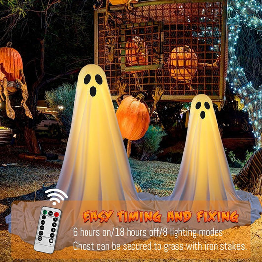 Fantasma Luminoso con Control Remoto para Decoración de Halloween - Image 10