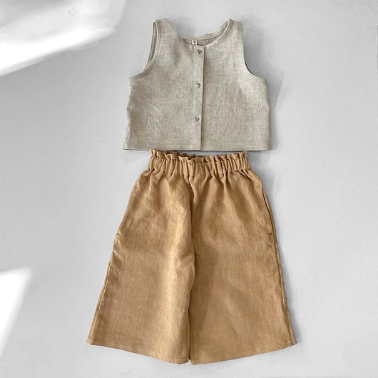 Pantalón Ancho de Lino y Algodón con Cintura Elástica - Image 18