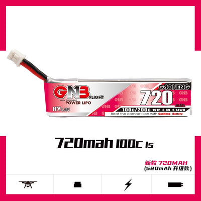 Batería de Alto Rendimiento GNB 720MAH 1S 38V para TinyHawk S II - Image 8
