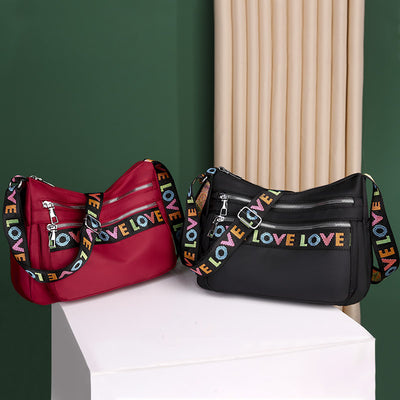 Bolsa Bandolera Oxford de Gran Capacidad con Múltiples Bolsillos
