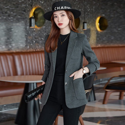 Blazer Pata de Gallo Mujer Elegante y Reductor - Image 2