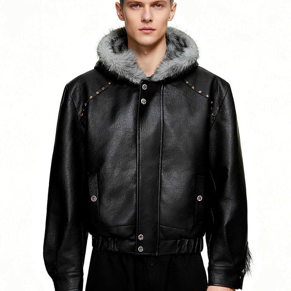 Abrigo de Invierno para Hombre con Forro Polar y Cuello de Piel