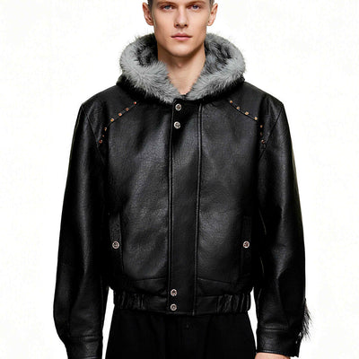 Abrigo de Invierno para Hombre con Forro Polar y Cuello de Piel