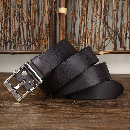 Cinturón de Cuero Retro Hombre - Hebilla Acero Inoxidable Premium - Image 11