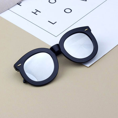 Gafas de Sol Infantiles con Montura Grande Redonda y Detalles Reflectantes