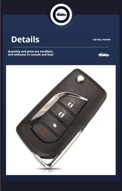 Carcasa de Llave Plegable para Toyota Camry y Highlander - Control Remoto 4 Botones - Image 10