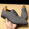 Zapatos de Cuero Casual para Hombre - Estilo Denim Negro Elegante