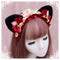 Diadema Lolita Gatita de Peluche con Encaje - Accesorio Anime Japonés