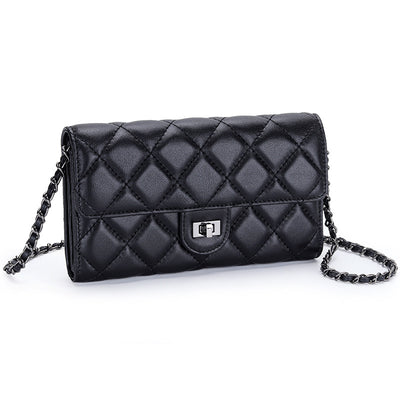 Bolsa para Teléfono de Gamuza Oveja Capacidad Grande con Bordado Diamante Cuadriculado - Image 9