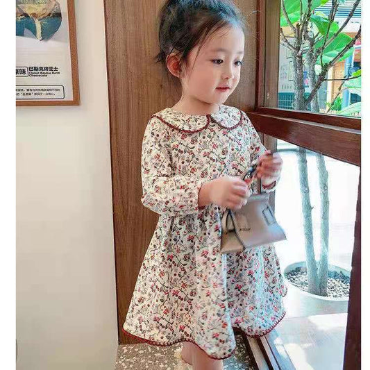 Vestido Princesa Infantil con Cuello Muñeca y Detalles de Encaje - Image 2