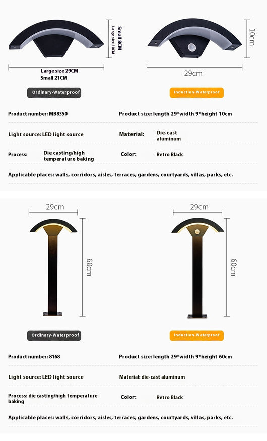 Lámpara de Pared Exterior con Sensor de Movimiento y Protección Lluvia - Image 15