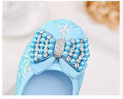 Zapatos de Tacón Alto Infantil con Moño y Cristales - Image 6