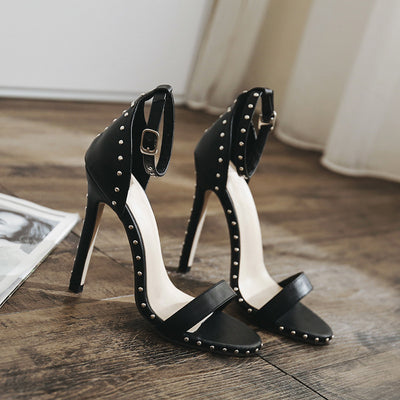 Sandalias de Tacón Stiletto Alto con Remaches - Diseño Europeo - Image 8