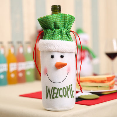 Funda Protectora Navideña para Botellas de Vino - Decoración de Mesa y Hogar - Image 2