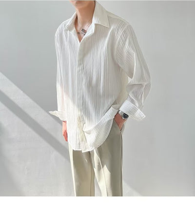 Camisa Suelta de Manga Larga para Hombre - Estilo Moderno - Image 21