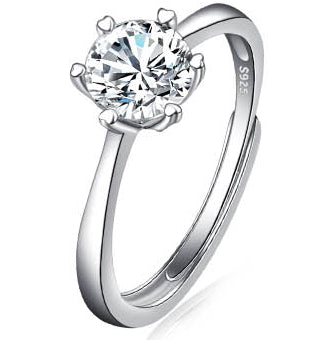 Anillo de Diamante Moissanita Platino D Color 1 Quilate Ajustable - Image 37
