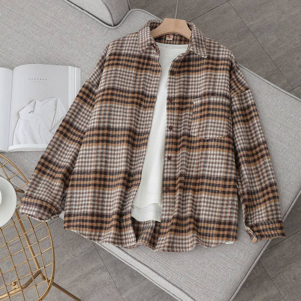 Camisa Cuadriculada Retro Estilo Hong Kong para Niñas